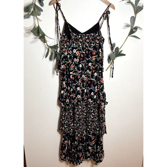 Club Monaco Suukyi Dress Tiered Midi Floral Dress LAST CALL - Picture 7 of 8